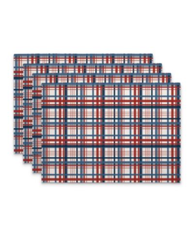 CounterArt набор подставок под тарелки Patriotic Plaid из ткани, 4 штуки