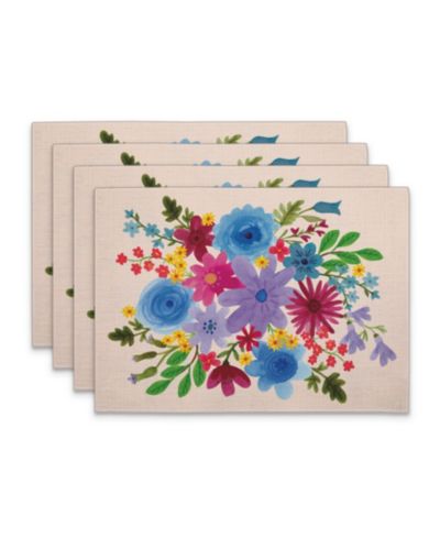 CounterArt Placemats Spring Petals Premier Fabric, набор из 4 шт.