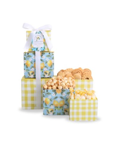 Alder Creek Gift Baskets Lemon Twist 3-High Tower, 4 Pieces