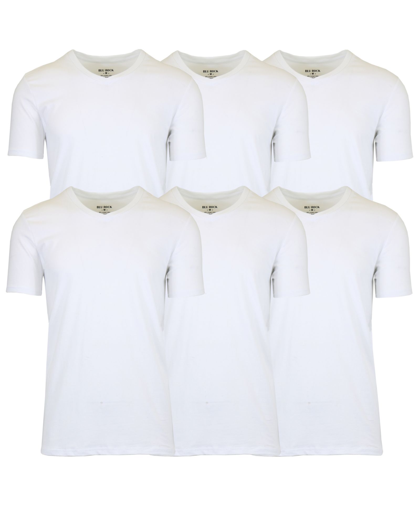 Galaxy by Harvic Men's 6-Pack Short Sleeve Stretch T-Shirt
