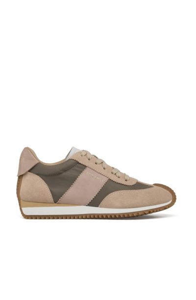 Nude pewter leather