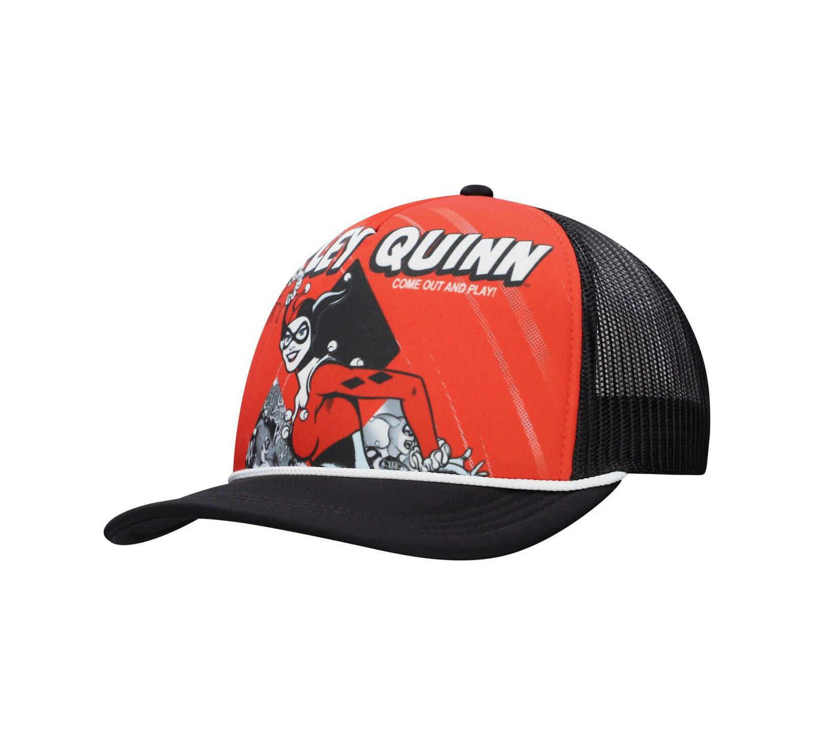 Кепка Lids Men's and Women's Red/Black Harley Quinn Graphic Foam Trucker Adjustable