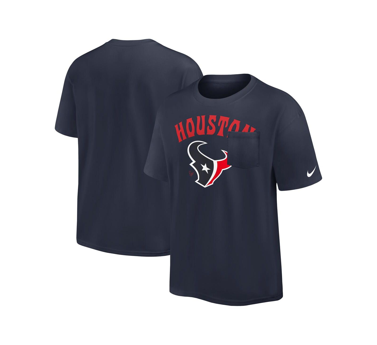 Nike Men's Navy Houston Texans Rewind Heavy Max 90 Pocket T-Shirt