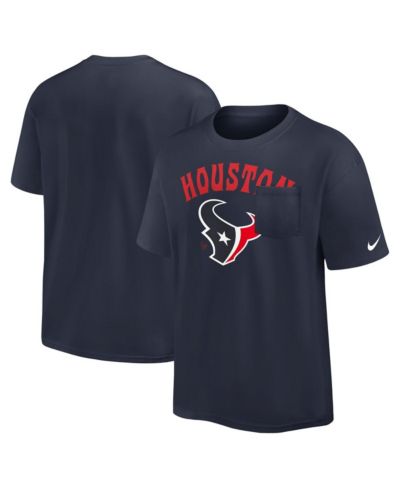 Мужская футболка Nike Men's Navy Houston Texans Rewind Heavy Max 90 Pocket