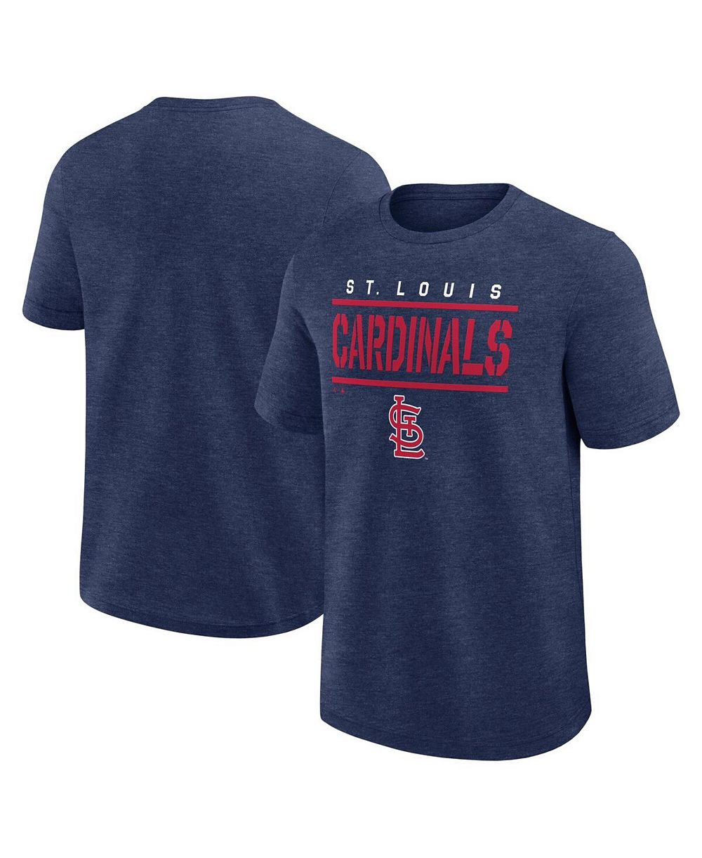 Мужская футболка Fanatics Heather Navy St. Louis Cardinals Top Notch