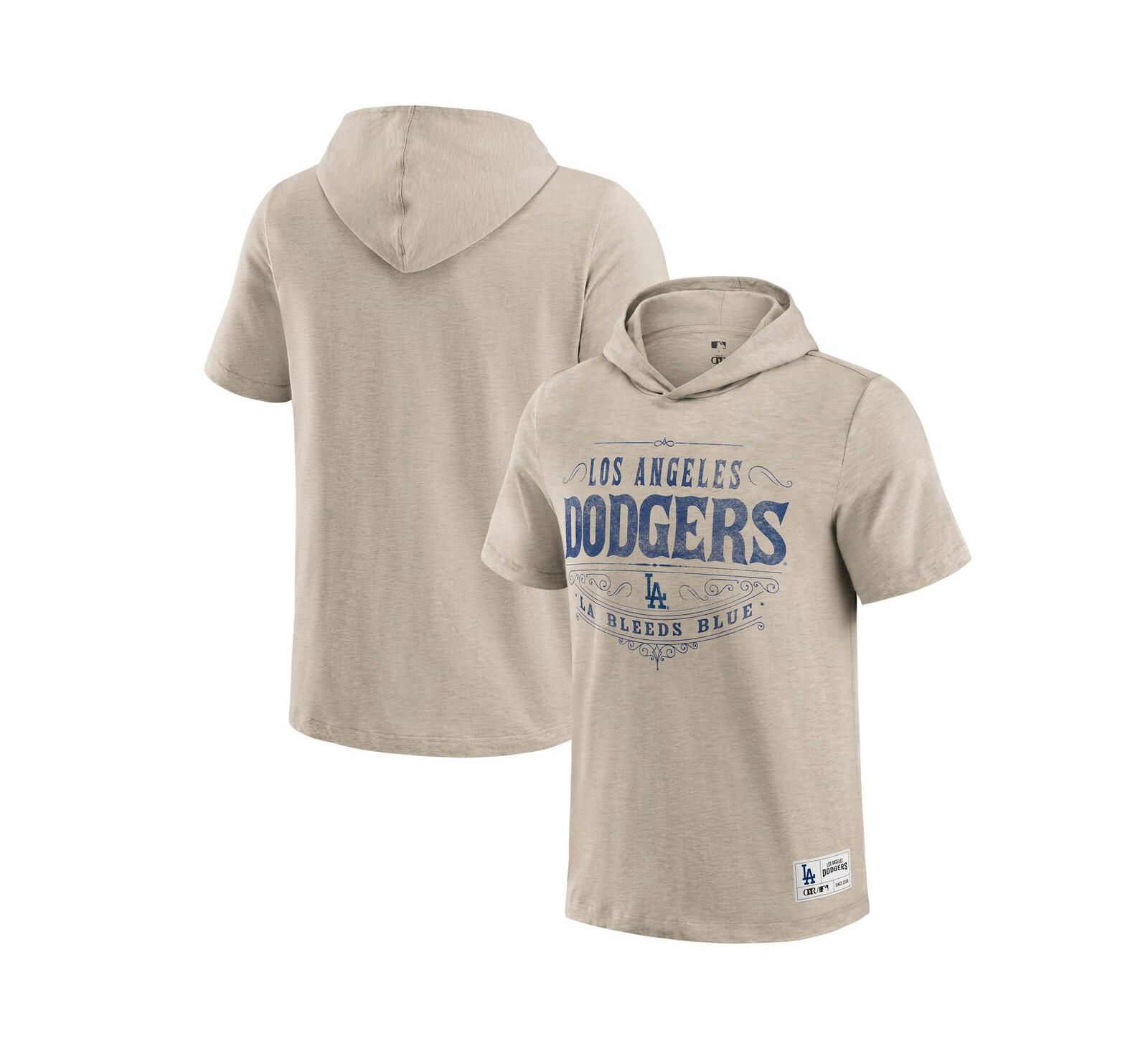 Fanatics Men's Tan Los Angeles Dodgers Hooded T-Shirt