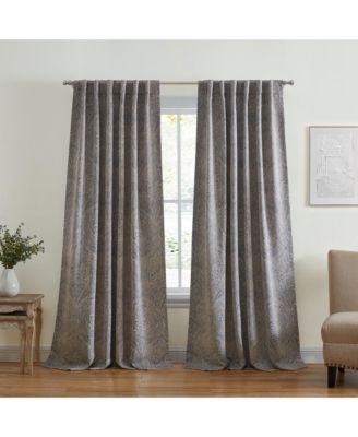 Threadmade Vittoria Paisley Printed Blackout Curtain Panel