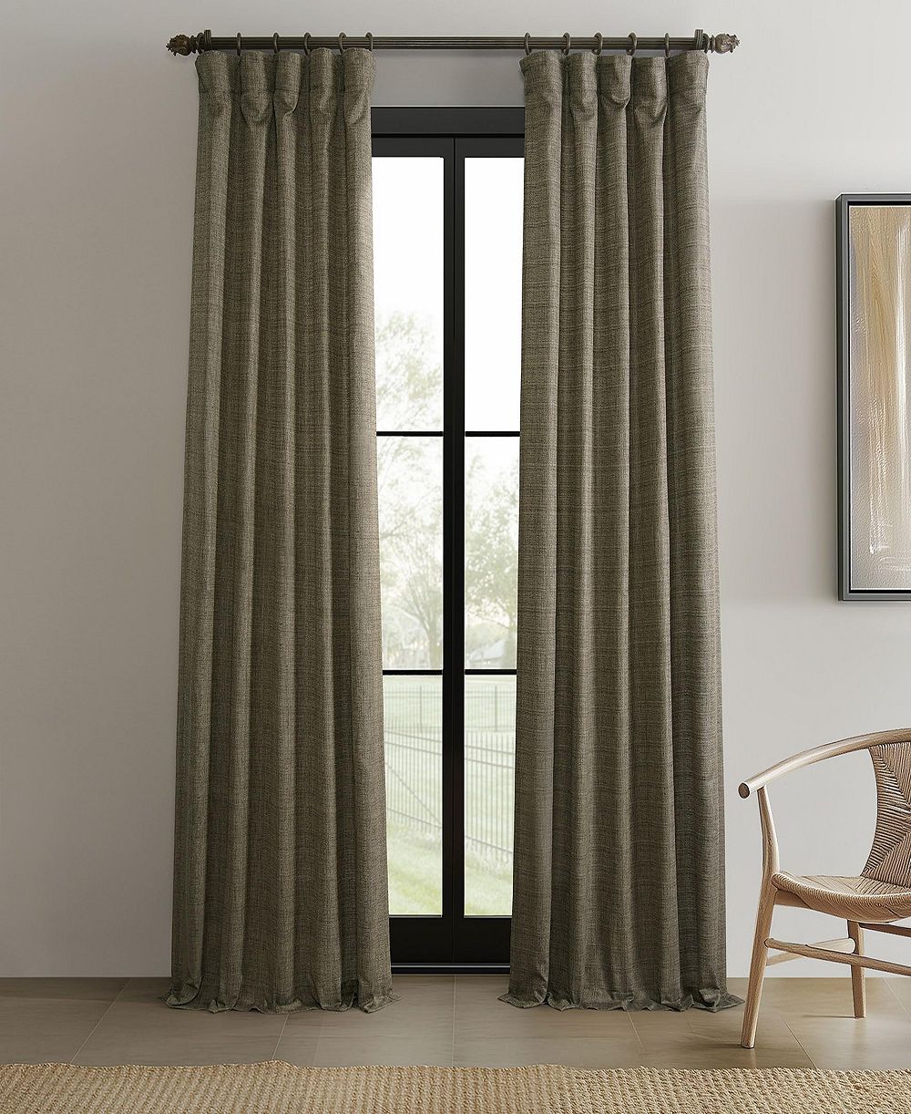 Half Price Drapes шторы из льна с карманом для штанги