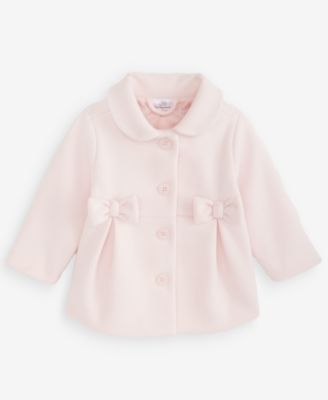 First Impressions Baby Girls' Pleated Bow Peacoat, Macy's Exclusive