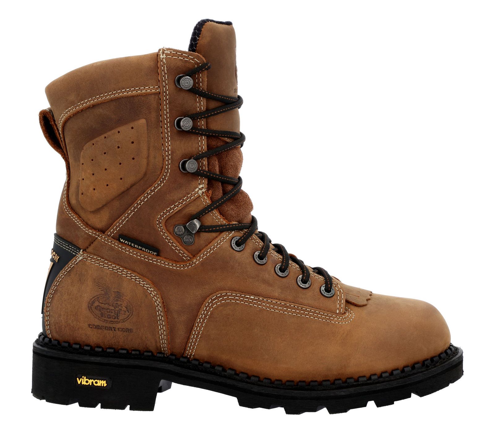 GEORGIA BOOT Men's Comfort Core Waterproof Low Heel Logger Work Boot