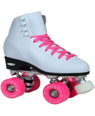 Epic Classic White & Pink Quad Roller Skates