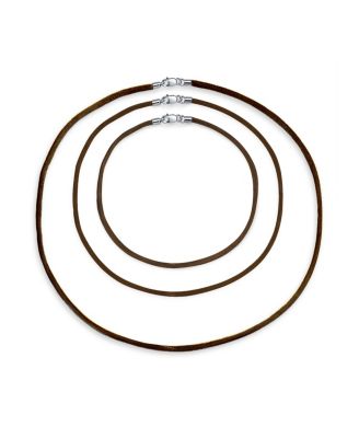 Набор из 3 колье Bling Jewelry из атласного шелка со стержневым замком из стерлингового серебра