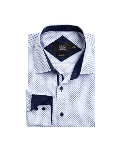 Мужская рубашка Elie Balleh Big Boys Blue Stylish Printed Slim Fit