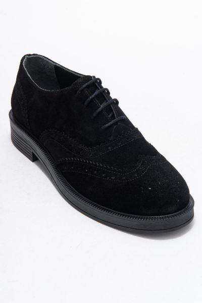 Black suede leather