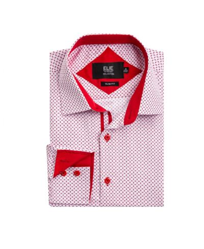 Мужская рубашка Slim Fit с геометрическим принтом Elie Balleh для мальчиков