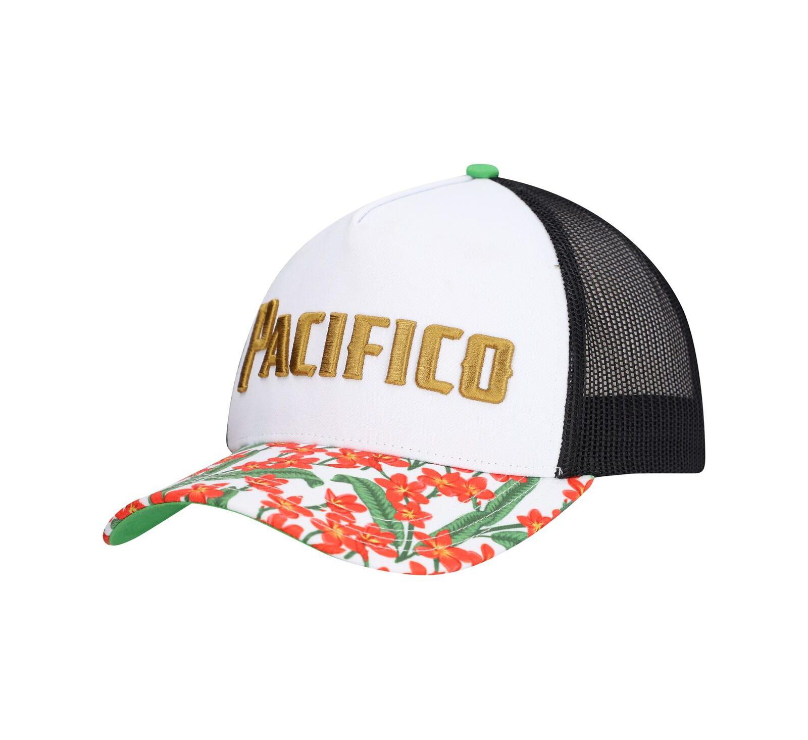 Lids Men's White Pacifico A-Frame Floral Trucker Adjustable Hat