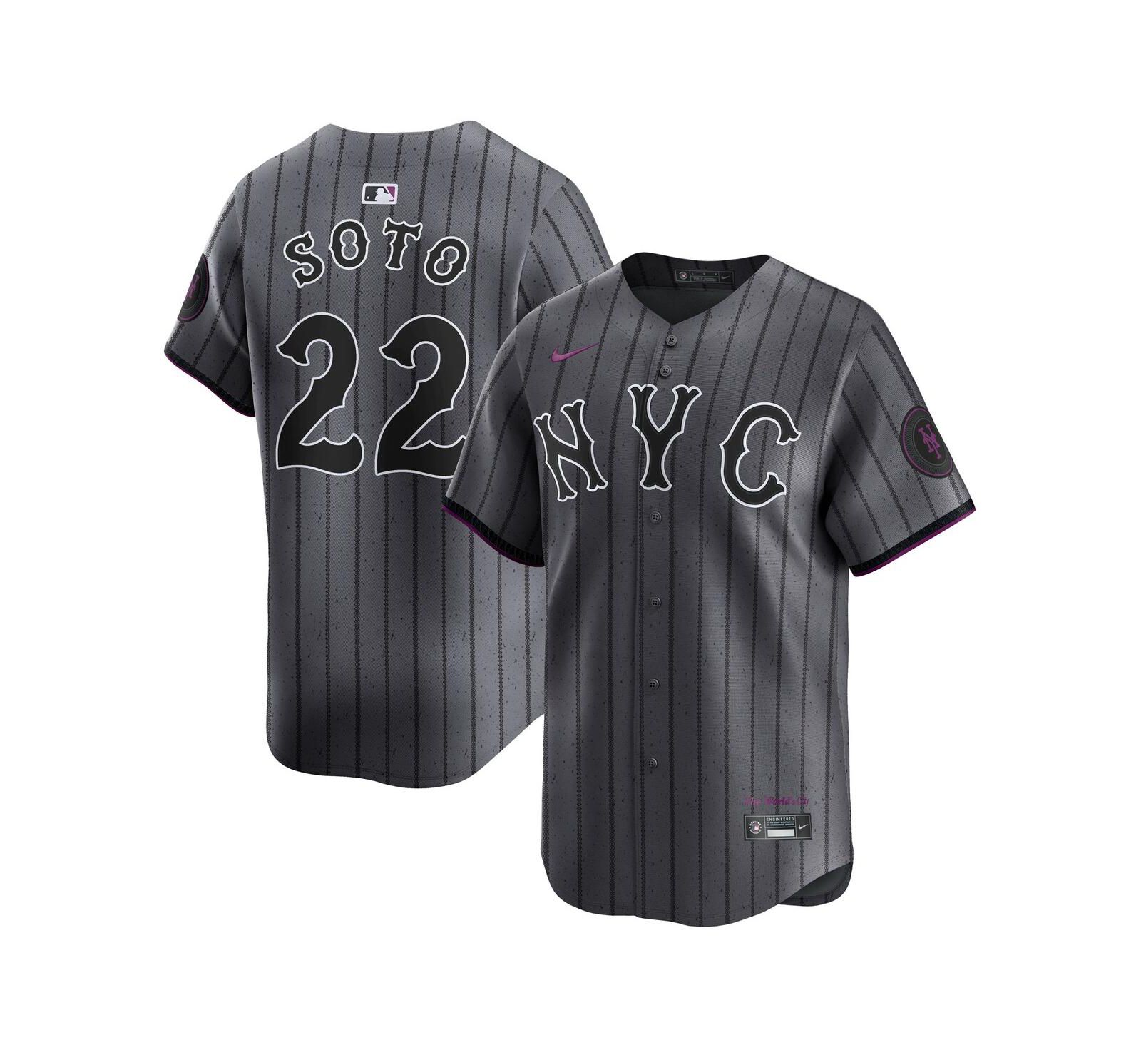 Nike Men's Juan Soto Gray New York Mets City Connect Limited Jersey