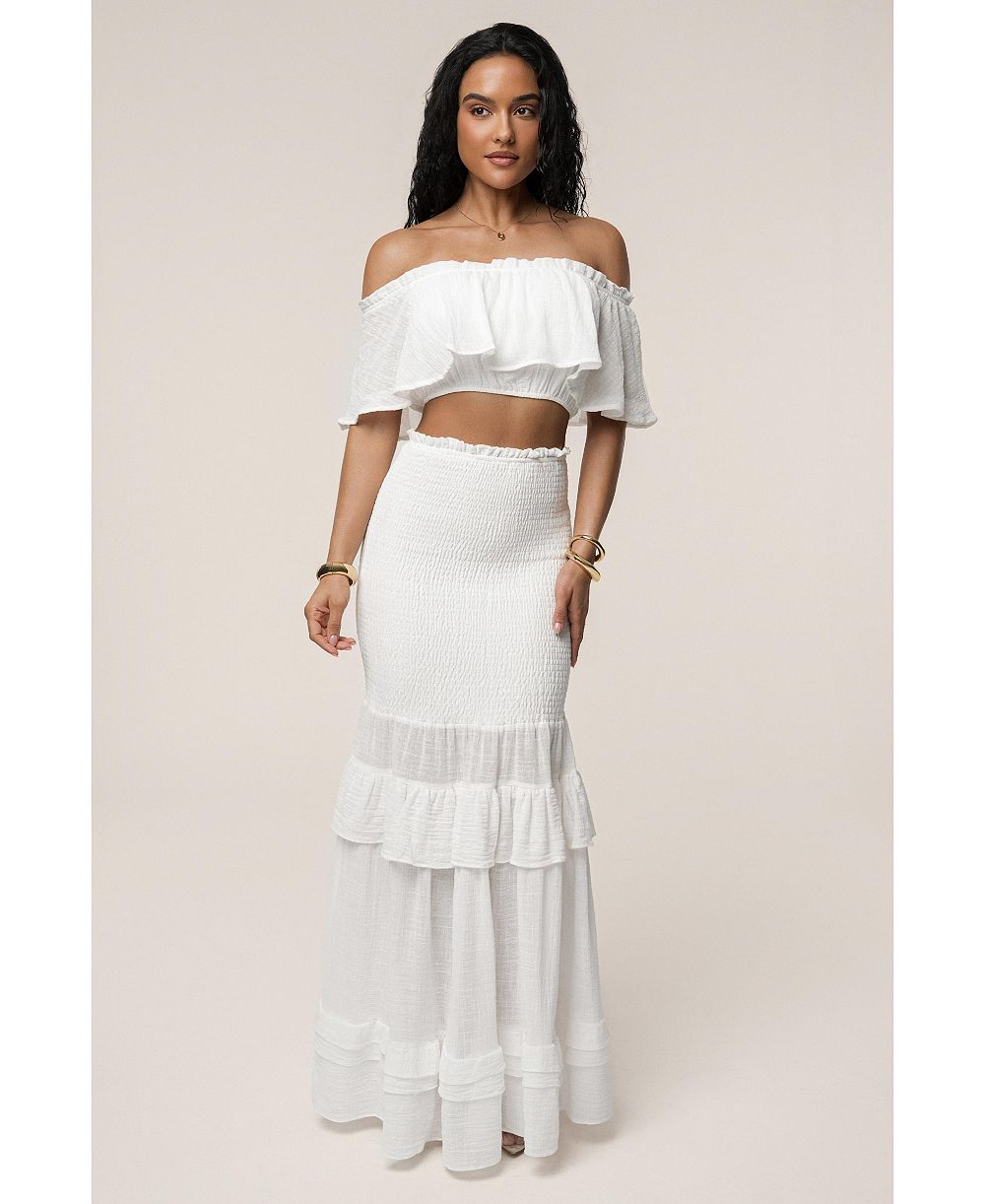 JLUXLABEL Women's Sienna Ruffled Skirt Set