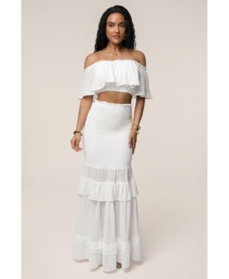 JLUXLABEL Women's Sienna Ruffled Skirt Set
