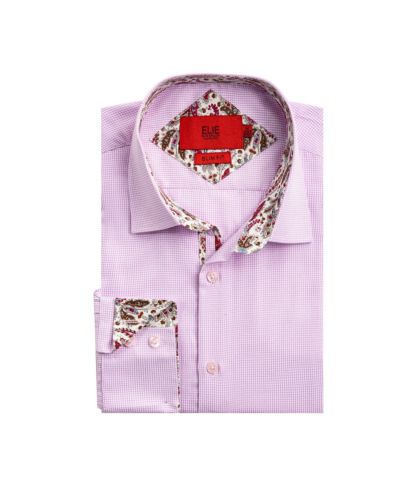 Мужская рубашка Elie Balleh Big Boys Slim Fit с принтом в клетку houndstooth