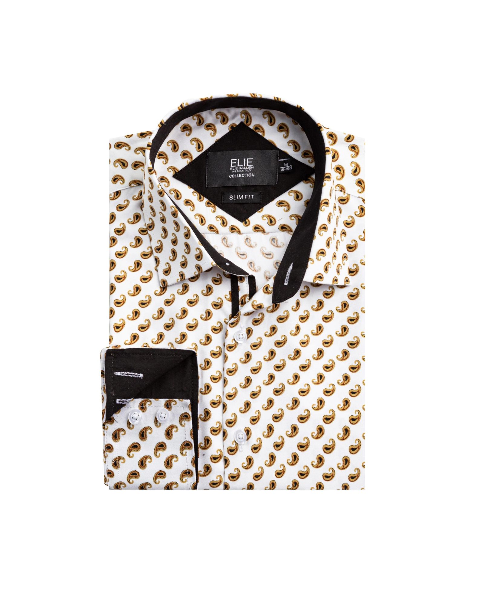 Мужская рубашка Elie Balleh Big Boys Paisley с пуговицами Slim Fit