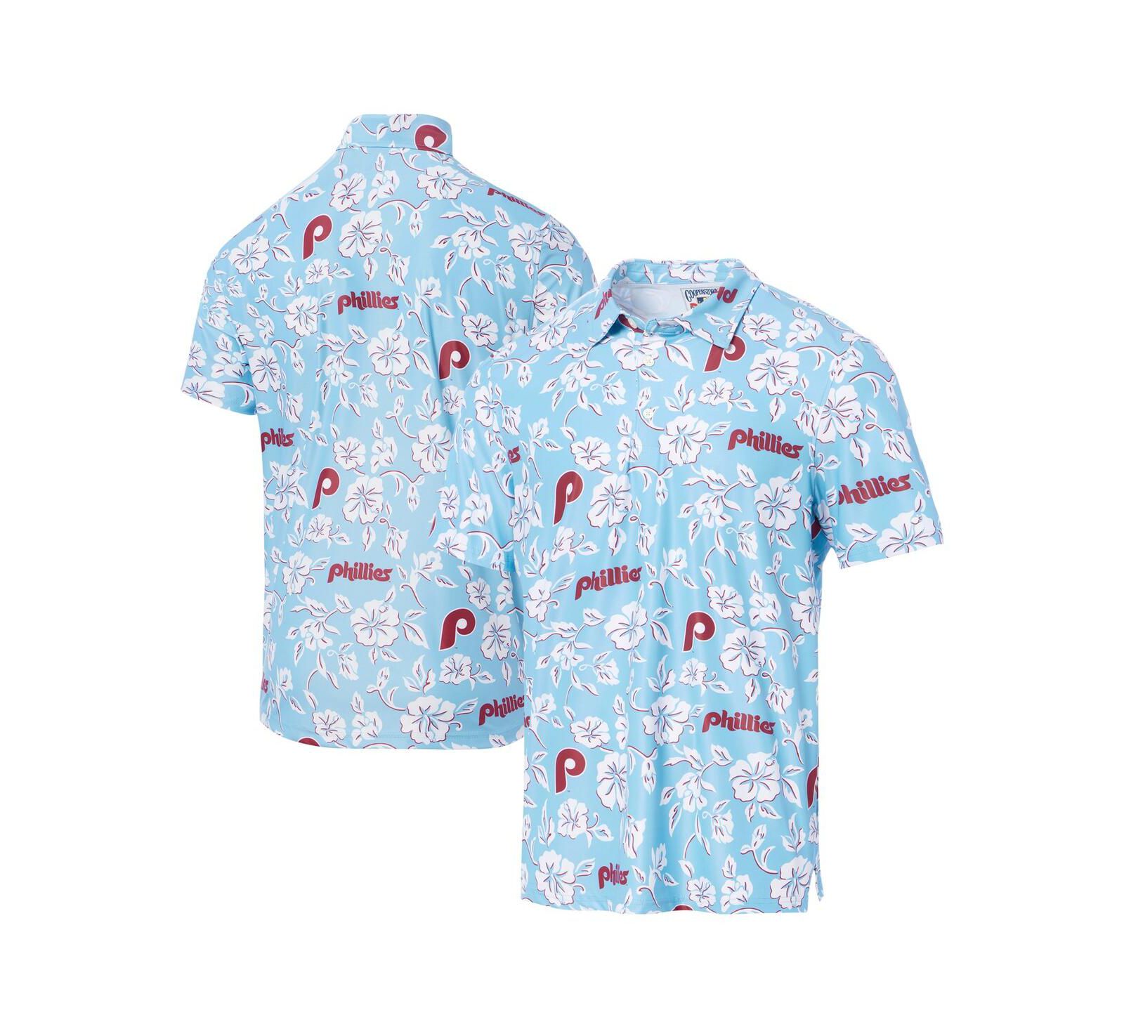 Reyn Spooner Men's Light Blue Philadelphia Phillies Cooperstown Collection Performance Polo Shirt