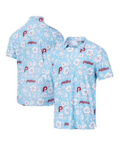 Мужское поло Reyn Spooner Men's Light Blue Philadelphia Phillies Cooperstown Collection Performance Polo Shirt