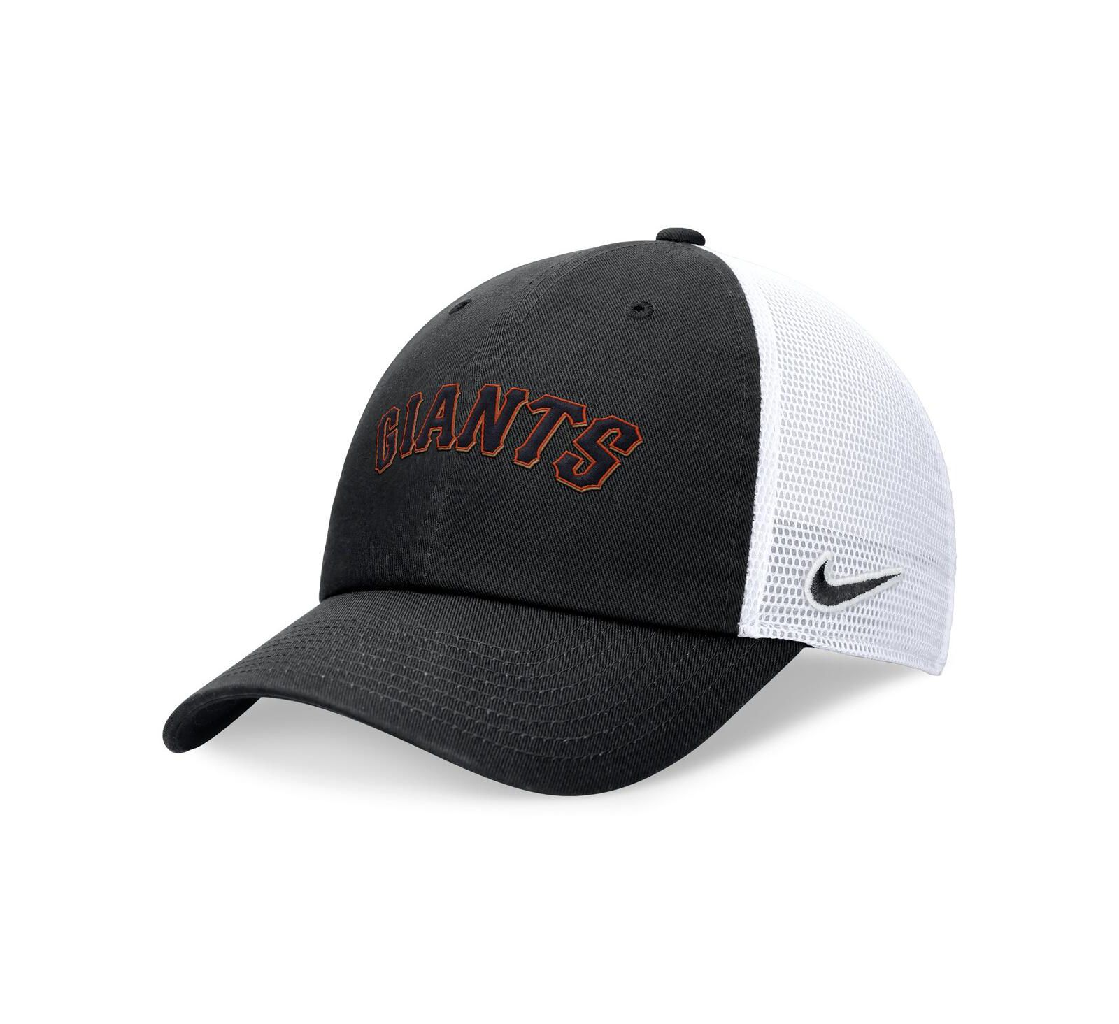 Nike Men's Black San Francisco Giants Wordmark Adjustable Trucker Hat