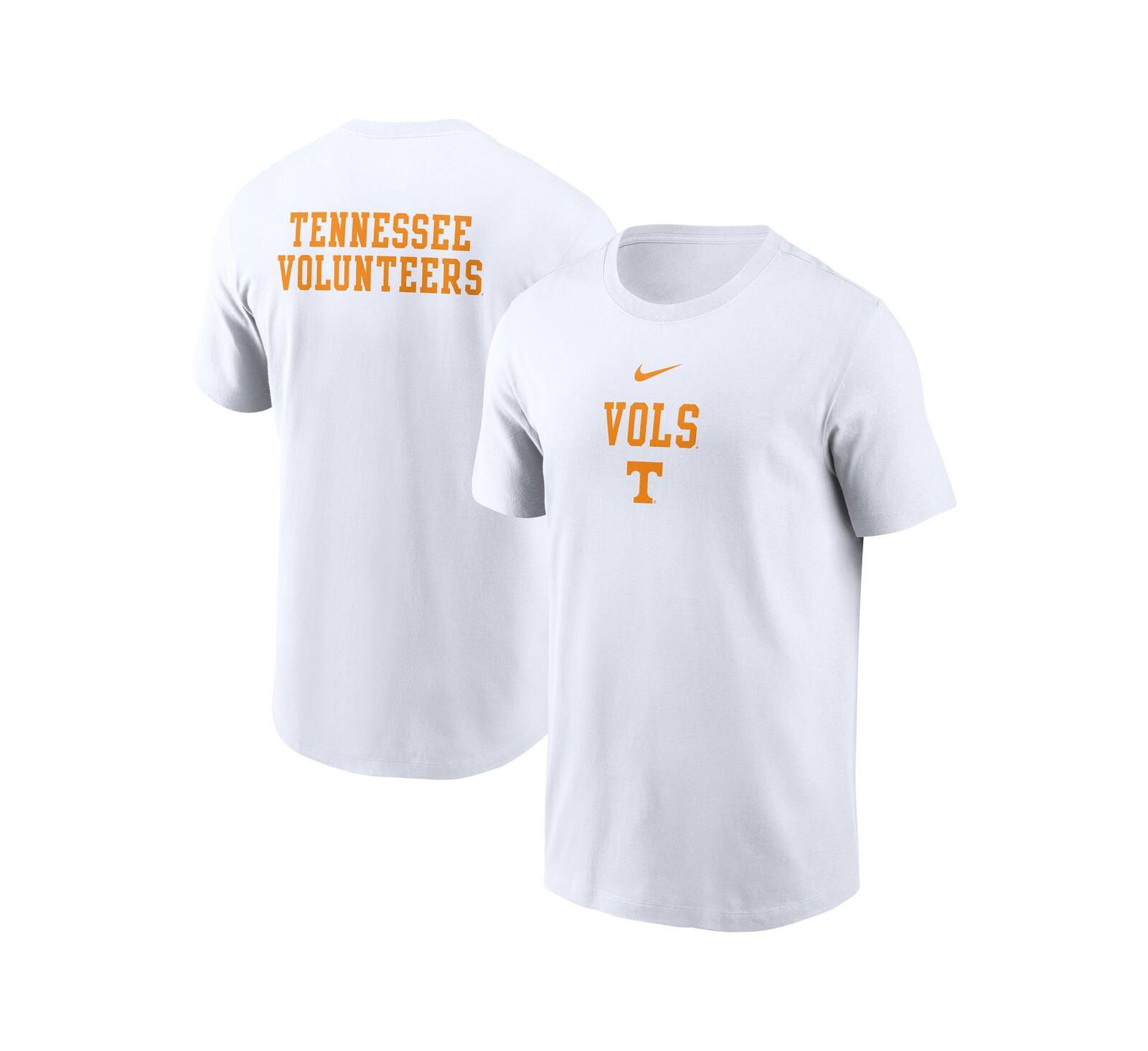 Nike Men's White Tennessee Volunteers 2-Hit Stacked T-Shirt