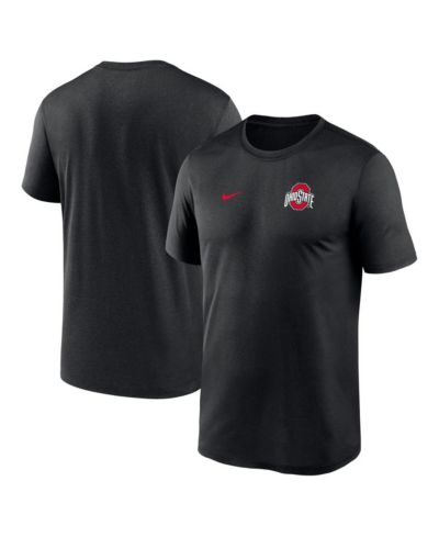 Мужская футболка Nike Performance Black Ohio State Buckeyes 2025 Sideline Small Logo Legend
