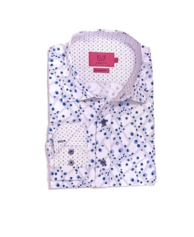 Elie Balleh Little Boys White Slim Fit Dress Button-Down Shirt
