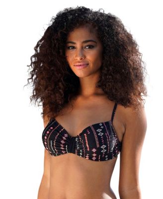 LASCANA Women's Printed Side Tie Mid Rise Bikini Mid-Rise Swim Bottom