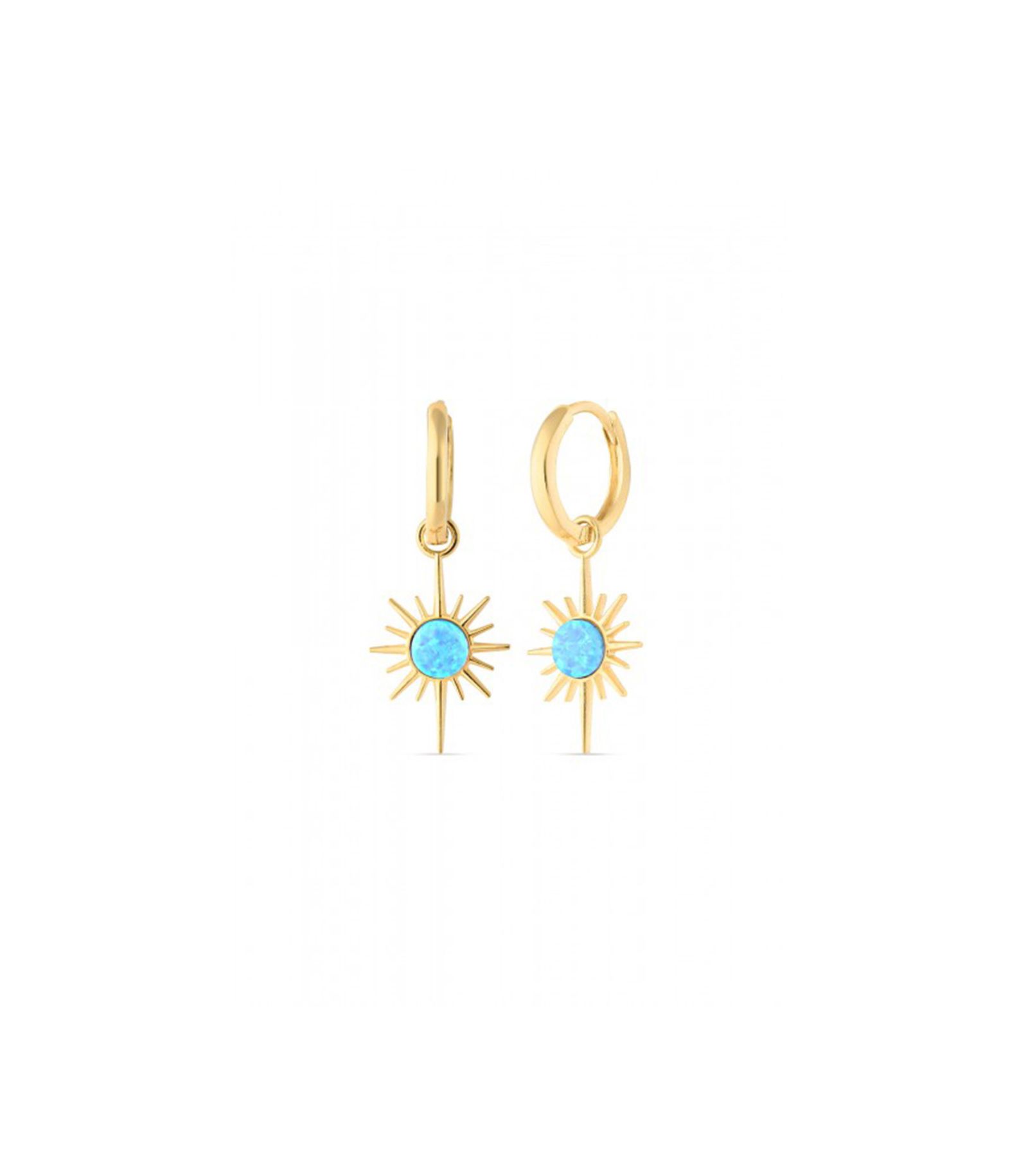 Серьги-кольца Spero London Opal Northernstar Drop Hoop Sterling