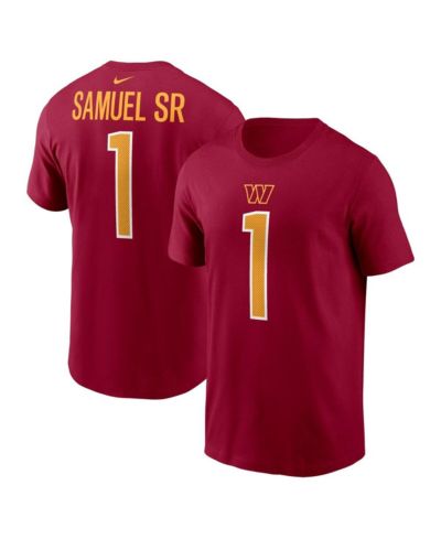 Мужская футболка Nike Deebo Samuel Sr Burgundy Washington Commanders с именем и номером