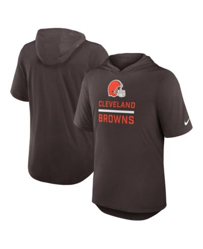Футболка-худи Nike Cleveland Browns, коричневая, мужская