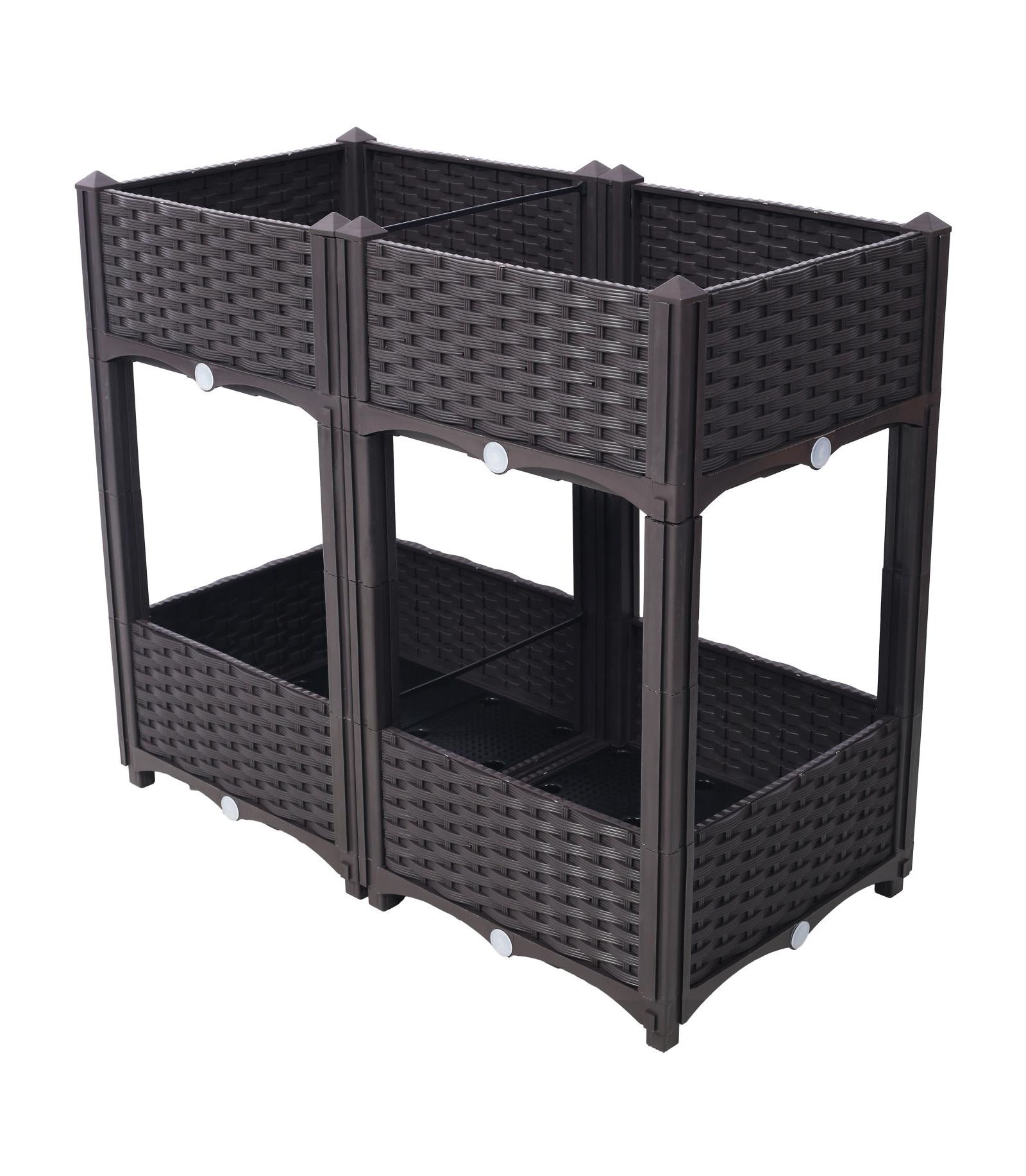Streamdale Furniture 31.5"x15.7"x27.7 Planter Raised Beds - Elevated Planter Garden Box with Drainage Plug Raised Garden Beds