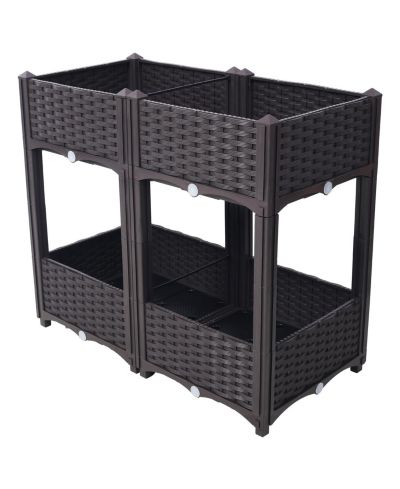 Streamdale Furniture 31.5"x15.7"x27.7 Planter Raised Beds - Elevated Planter Garden Box with Drainage Plug Raised Garden Beds