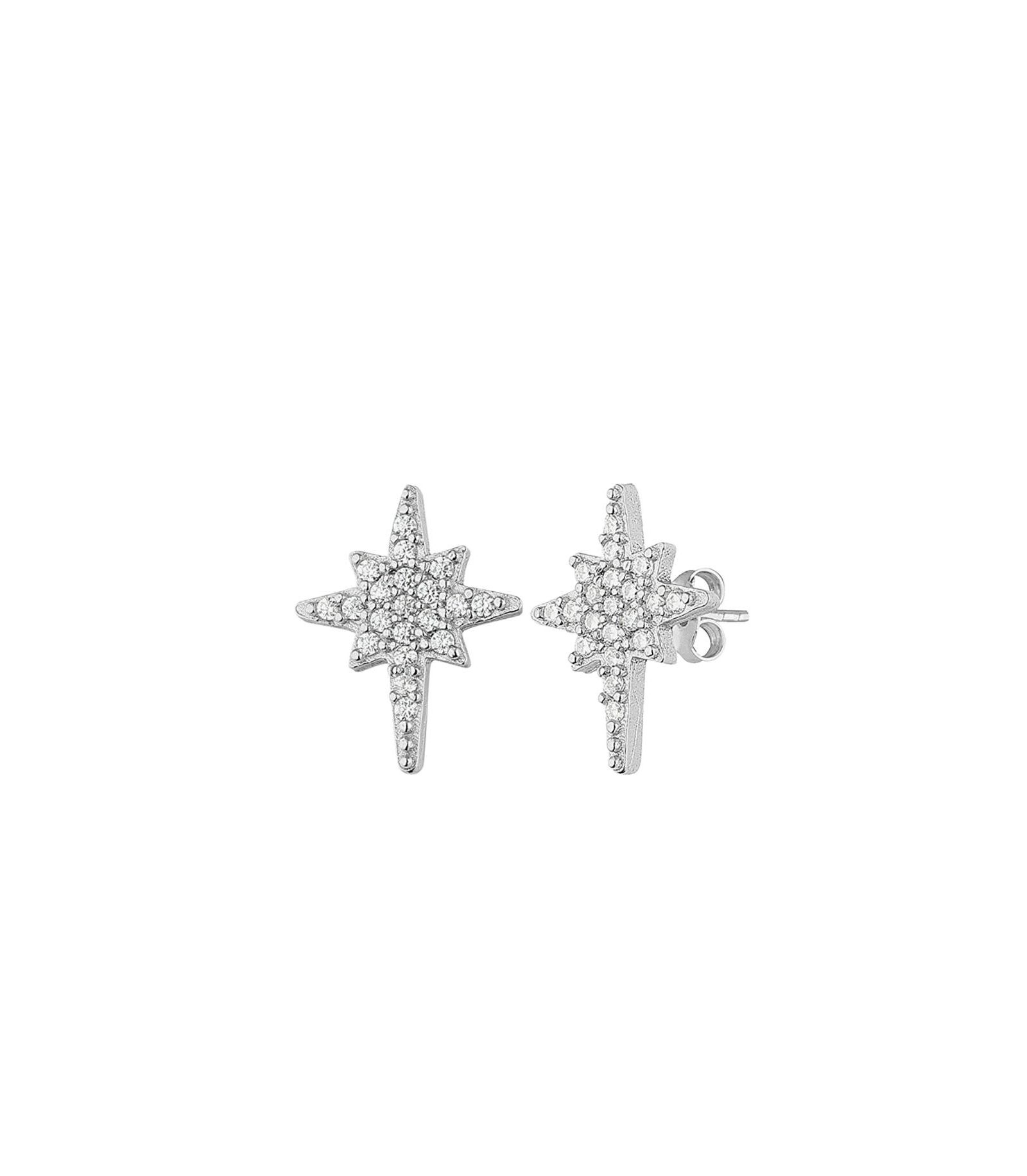 Spero London Northern Star Stud Earrings Sterling Silver