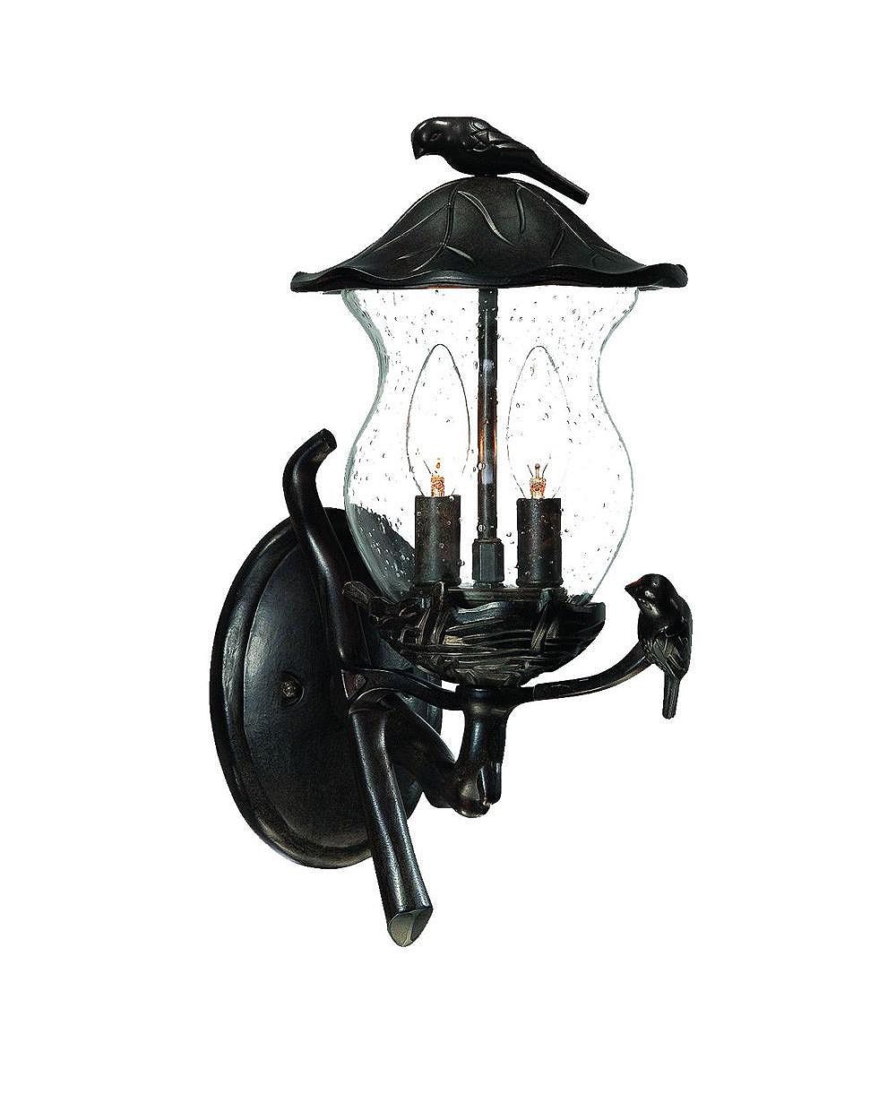 Bird Detail Lantern Wall Light – Decorative Wall Fixture for Garden & Yard