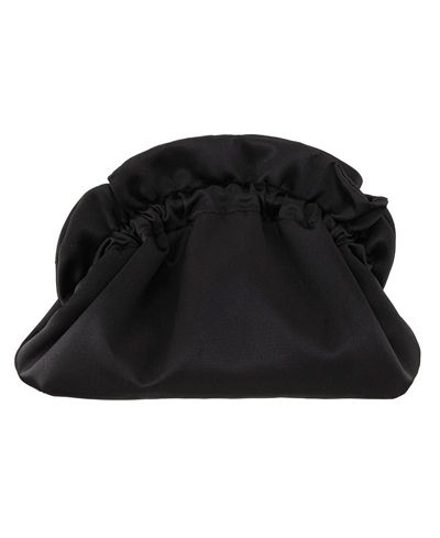 Nina Satin Gathered Crossbody Pouch Bag