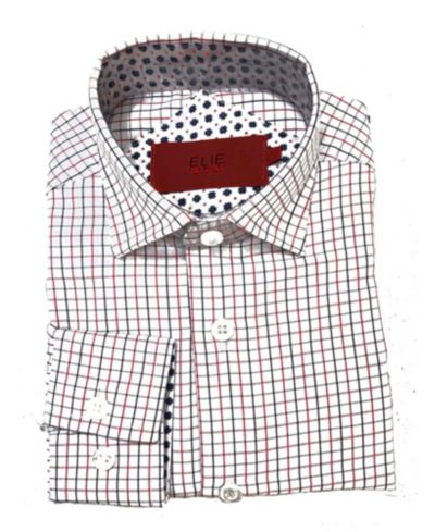 Детская рубашка Slim Fit в клетку красная Elie Balleh