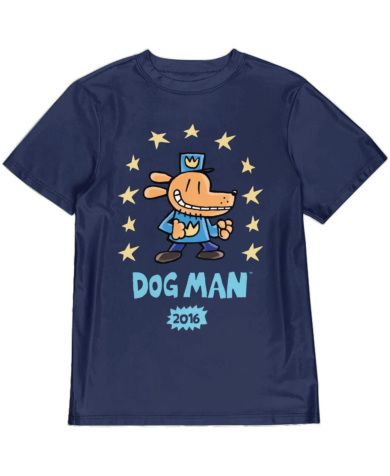 Dog Man Surrounded By Stars Youth Navy Crew Neck Short Sleeve T-shirt-XS
