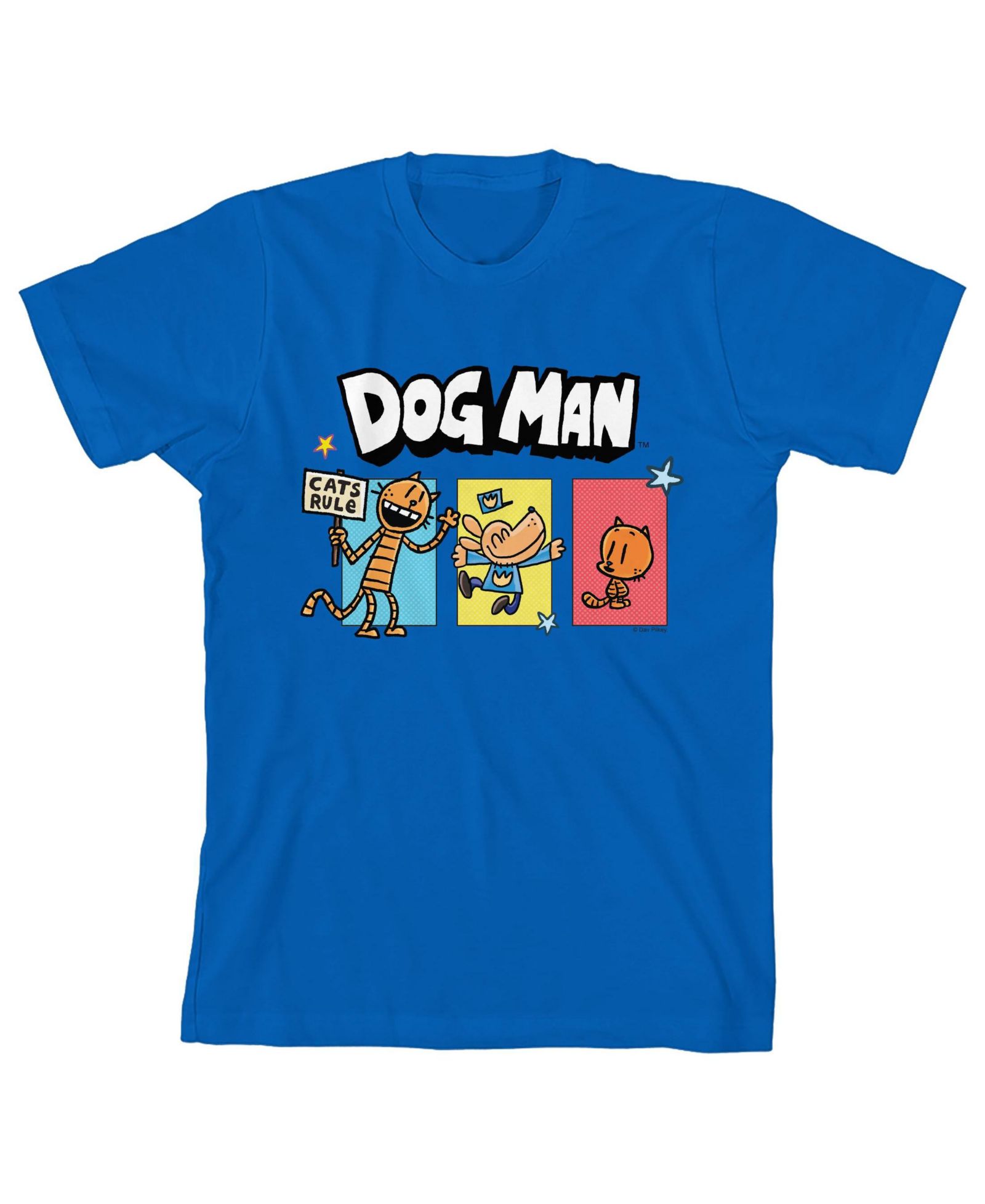 Детская футболка Dog Man Petey the Cat Royal Blue M