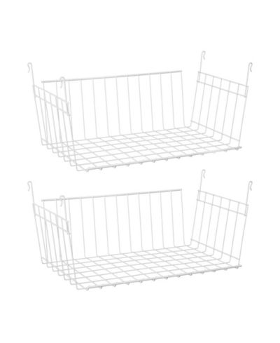 Подвесная корзина ClosetMaid 17 In Wide для стеллажа, белая (2 шт.)