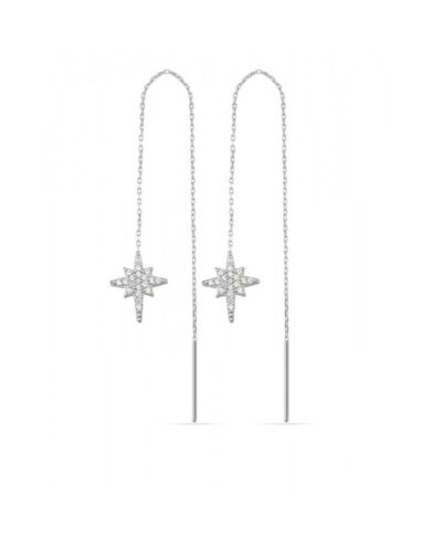 Серьги-подвески Spero London Northernstar Starburst из стерлингового серебра