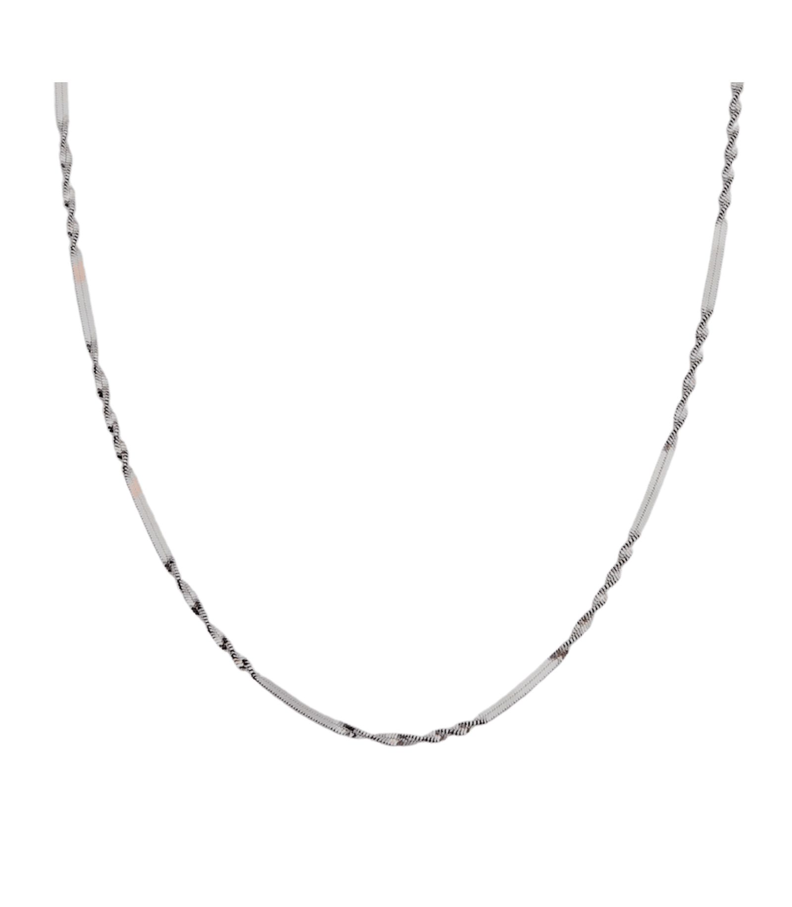 Spero London Half Twisted Sterling Chain Necklace