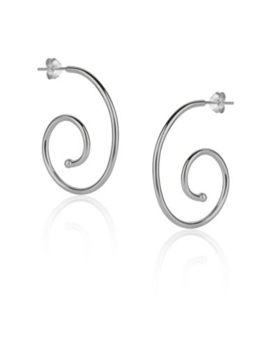 Spero London серьги-гвоздики из стерлингового серебра Spiral Sterling