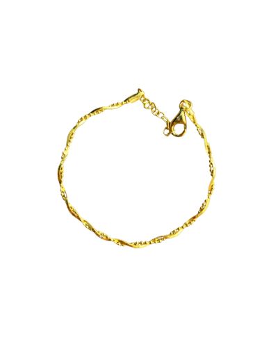Spero London Bead Chain Twisted Sterling Bracelet