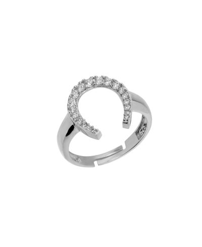 Spero London Sterling Horseshoe Equestrian Ring