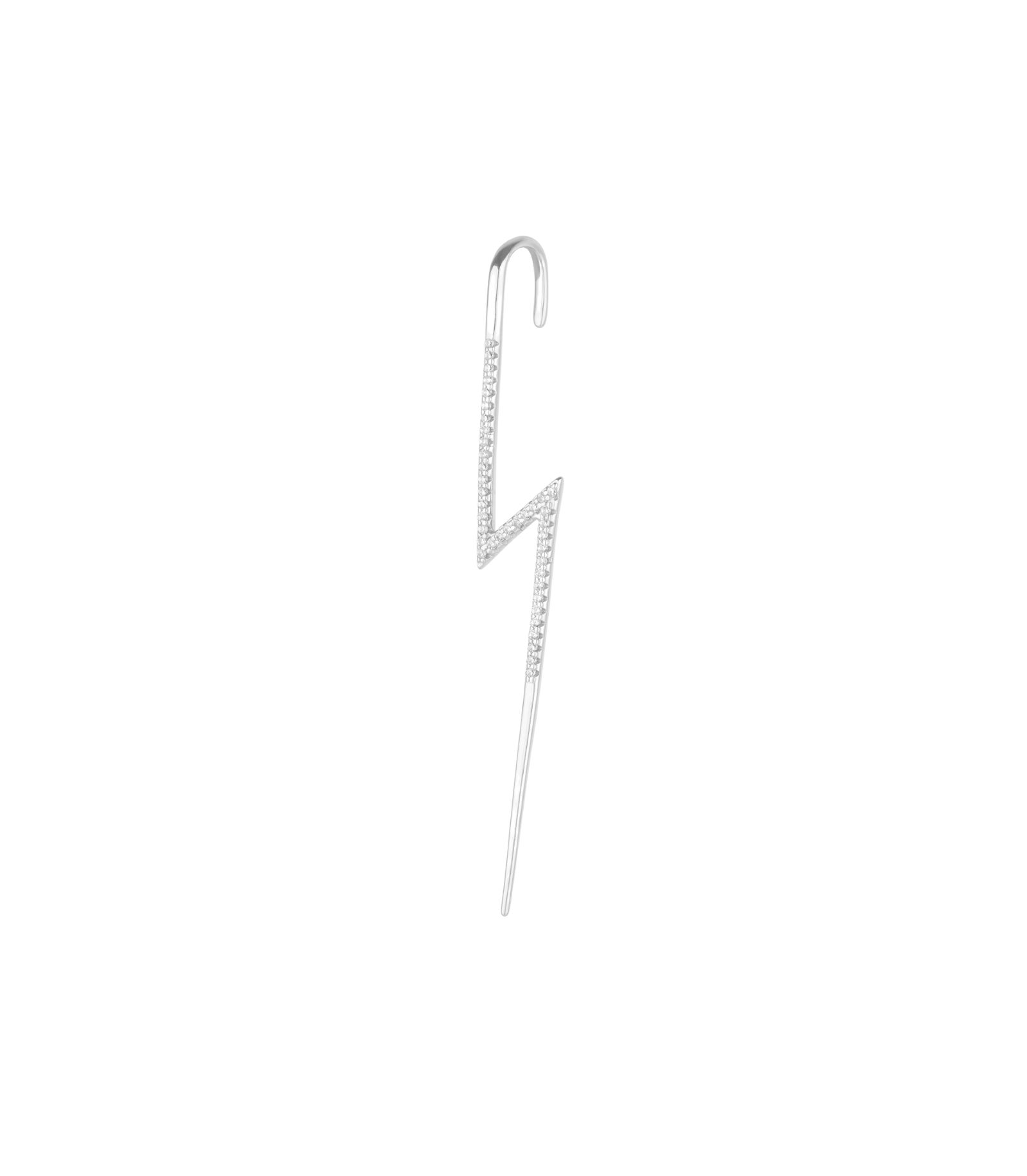 Spero London Серьга-кафф Lightning Bolt с драгоценными камнями